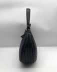 On 34th Black Woven Crossbody Convertible Satchel Bag