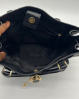Michael Kors Black Leather Hamilton Medium Satchel Bag