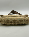 Coach Khaki Op Art Signature Canvas Hobo Shoulder Bag