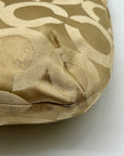 Coach Khaki Op Art Signature Canvas Hobo Shoulder Bag