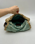 Coach Khaki Op Art Signature Canvas Hobo Shoulder Bag