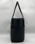 Michael Kors Black Saffiano Leather Charlotte Large Top-Zip Tote Bag