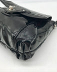 Coach Black Glossy Patent Leather Crossbody Swing Bag