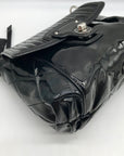 Coach Black Glossy Patent Leather Crossbody Swing Bag