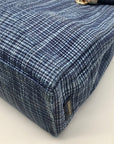 Cole Haan Blue Straw Benson Tote Bag