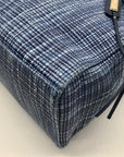 Cole Haan Blue Straw Benson Tote Bag