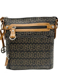 Giani Bernini Brown Block Signature Crossbody Bag