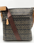 Giani Bernini Brown Block Signature Crossbody Bag