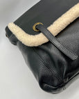 Ugg Black Pebbled Leather Shoulder Bag