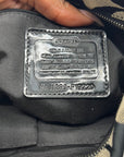 Coach Black & Grey Signature Canvas Fabric Crossbody File Bag F19220