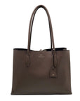 Kate Spade Taupe Pebbled Leather Zip Top Eva Tote Bag