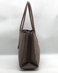 Kate Spade Taupe Pebbled Leather Zip Top Eva Tote Bag