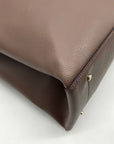 Kate Spade Taupe Pebbled Leather Zip Top Eva Tote Bag