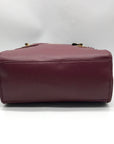 Steve Madden Burgundy Satchel With Animal Print Scarf And Card Holder Wallet