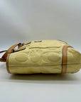Coach Yellow Peyton Embossed Patent Leather Signature Logo Tote Bag F22322