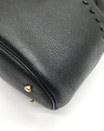 Coach Black Pebbled Leather Lora Whipstitch Bucket Bag 651