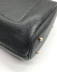 Coach Black Pebbled Leather Lora Whipstitch Bucket Bag 651