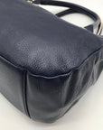 Talbots Blue Leather Shoulder Bag