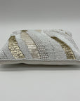 MMs Brands White Beaded Pouch