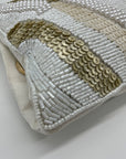 MMs Brands White Beaded Pouch