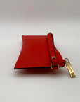 Michael Kors Red Saffiano Leather Selma Stud Wallet