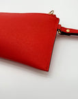 Michael Kors Red Saffiano Leather Selma Stud Wallet