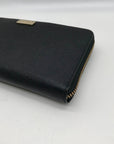 Kate Spade Black Saffiano Leather Neda Laurel Way Zip Around Wallet