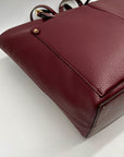 Michael Kors Purple Leather Medium Pocket tote Bag