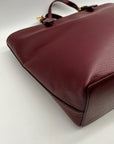 Michael Kors Purple Leather Medium Pocket tote Bag