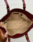 Michael Kors Purple Leather Medium Pocket tote Bag