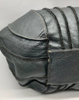 Aqua Madonna Gray Leather Hobo Bag
