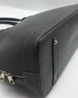 Pulicati Gray Leather Satchel Bag