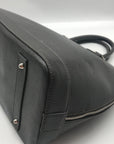 Pulicati Gray Leather Satchel Bag
