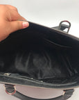 Pulicati Gray Leather Satchel Bag