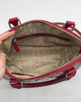 Calvin Klein Red Quilted Convertible Satchel