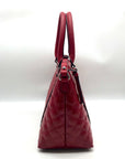 Calvin Klein Red Quilted Convertible Satchel