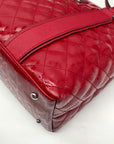 Calvin Klein Red Quilted Convertible Satchel