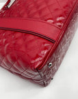 Calvin Klein Red Quilted Convertible Satchel