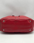 Tignanello Red Leather Multi Pocket Crossbody Bag