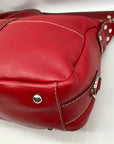 Tignanello Red Leather Multi Pocket Crossbody Bag