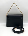 Aldo Black Embossed Trim Convertible Handbag