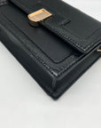 Aldo Black Embossed Trim Convertible Handbag