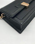 Aldo Black Embossed Trim Convertible Handbag
