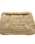 Kayu Khaki Straw Framed Clutch Bag