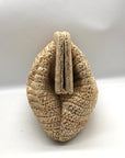 Kayu Khaki Straw Framed Clutch Bag
