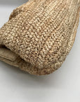 Kayu Khaki Straw Framed Clutch Bag