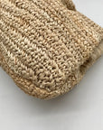 Kayu Khaki Straw Framed Clutch Bag