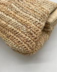 Kayu Khaki Straw Framed Clutch Bag