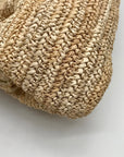 Kayu Khaki Straw Framed Clutch Bag