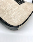Tommy Bahama Cream & Black Snake Embossed Shoulder Bag
